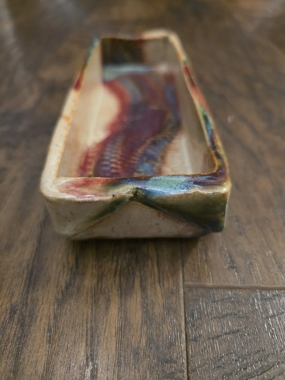 Handcrafted Multicolor Ceramic Relish Dish